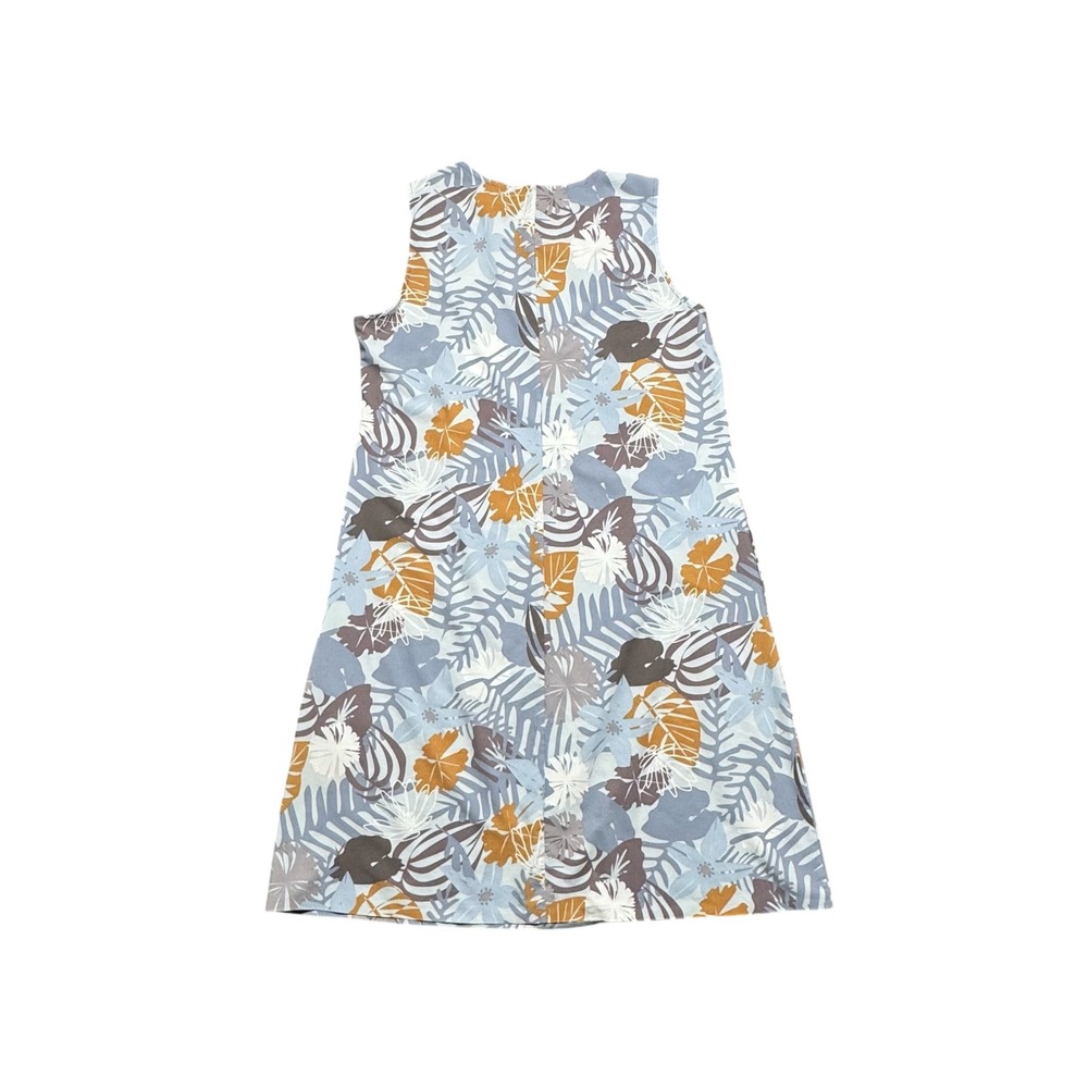 Indyeva Floral Dress M Blue Brown Sleeveless Pockets Lightweight Hiking Outdoors